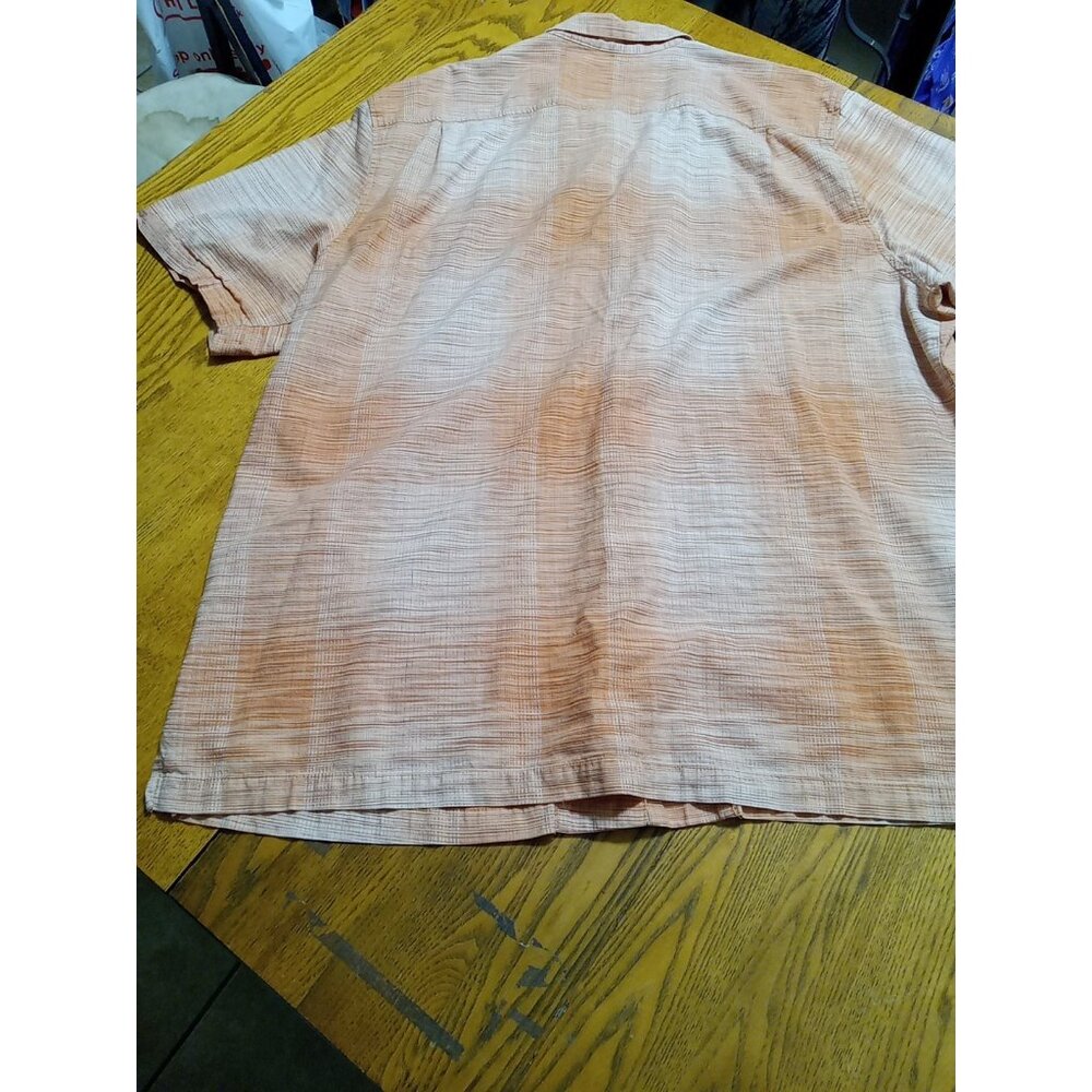 TOMMY BAHAMA Shirt Mens XXXL 3XL Orange Brick Creme Preowned Summer Spring Used - Picture 6 of 7